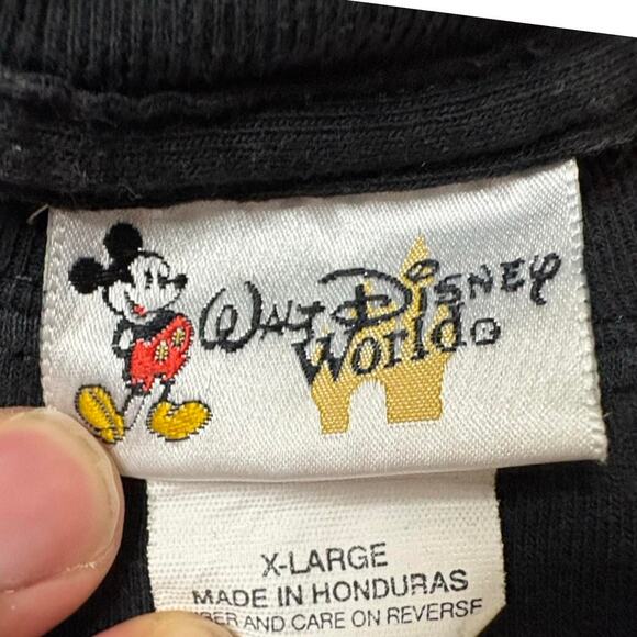 90s disney world tee shirt 7 dwarfs grumpy men's XL black - Picture 5 of 5